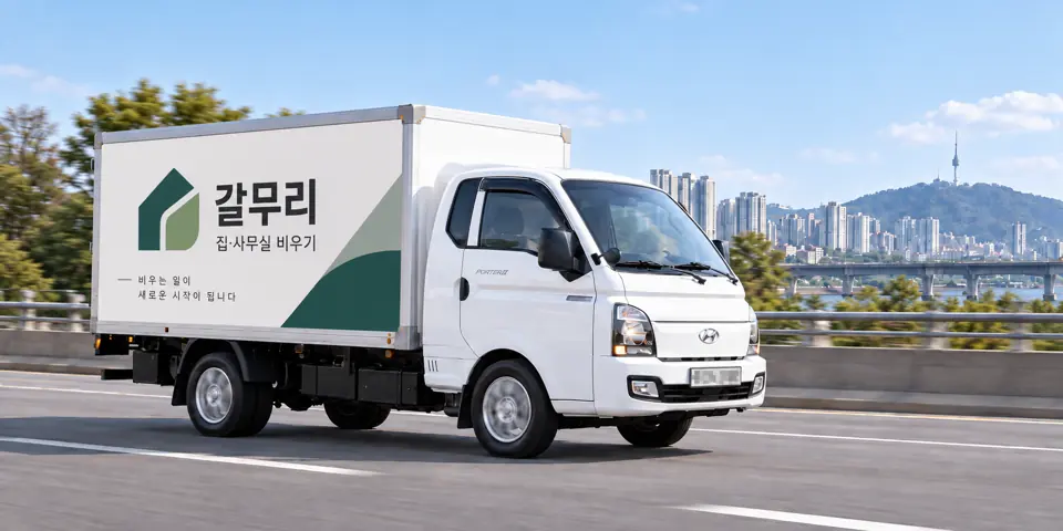 갈무리 작업 차량을 그린 그림, 단월면 유품정리